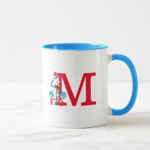 Dr. Seuss Cat in the Hat, Thing One Monogram M Mug