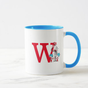 Dr. Seuss Cat in the Hat, Thing One Monogram W Mug