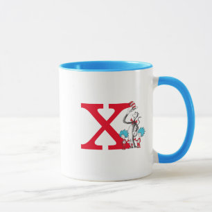 Dr. Seuss Cat in the Hat, Thing One Monogram X Mug