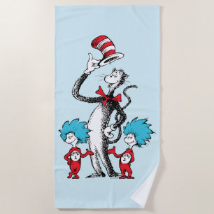 Dr. Seuss   Cat in the Hat, Thing One & Thing Two Beach Towel
