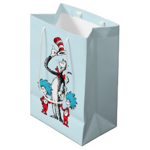 Dr. Seuss   Cat in the Hat, Thing One & Thing Two Medium Gift Bag