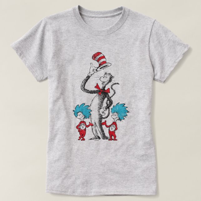 Dr. Seuss | Cat in the Hat, Thing One & Thing Two T-Shirt (Design Front)
