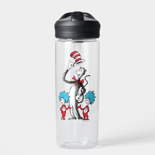 Dr. Seuss | Cat in the Hat, Thing One & Thing Two Water Bottle (Front)