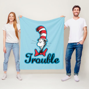 Dr. Seuss   Cat in the Hat Trouble Fleece Blanket