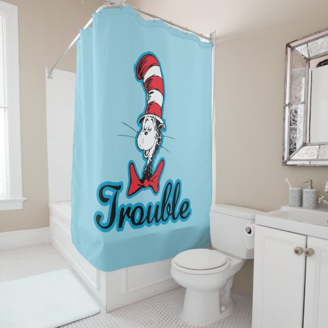 Dr. Seuss | Cat in the Hat Trouble Shower Curtain (In Situ)