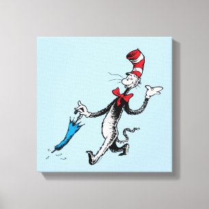 Dr. Seuss Cat in the Hat Umbrella Walk Canvas Print
