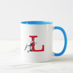 Dr. Seuss Cat in the Hat Umbrella Walk Monogram L Mug
