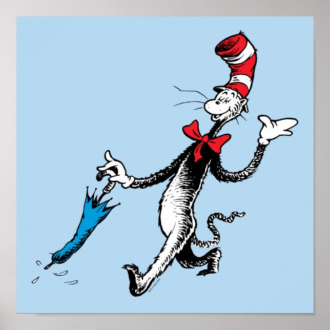 Dr. Seuss | Cat in the Hat Umbrella Walk Poster (Front)