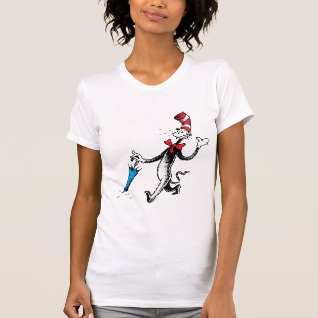 Dr. Seuss | Cat in the Hat Umbrella Walk T-Shirt (Front)
