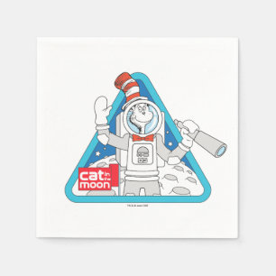 Dr. Seuss Cat in the Moon Outer Space Graphic Napkin