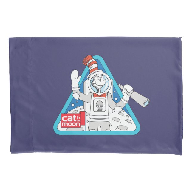 Dr. Seuss | Cat in the Moon Outer Space Graphic Pillowcase (Front)