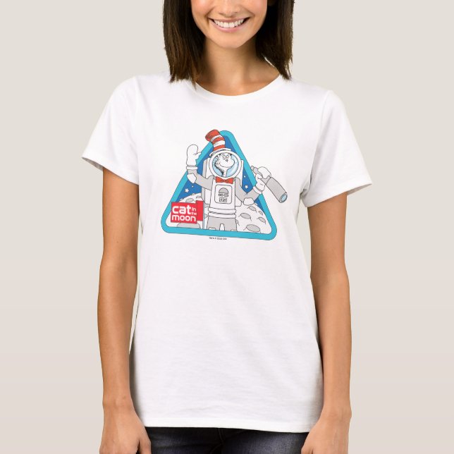 Dr. Seuss | Cat in the Moon Outer Space Graphic T-Shirt (Front)