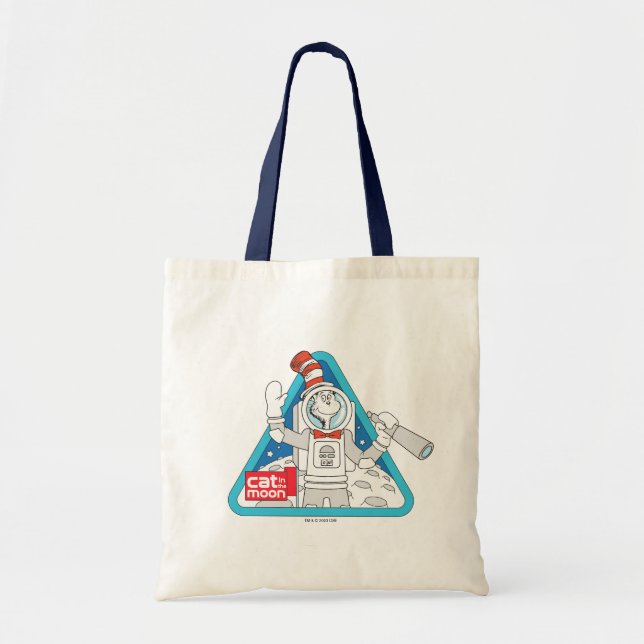 Dr. Seuss | Cat in the Moon Outer Space Graphic Tote Bag (Front)