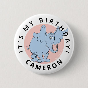 Dr. Seuss Character Confetti Kids Birthday 6 Cm Round Badge