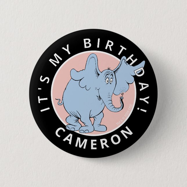 Dr. Seuss Character Confetti | Kids Birthday 6 Cm Round Badge (Front)