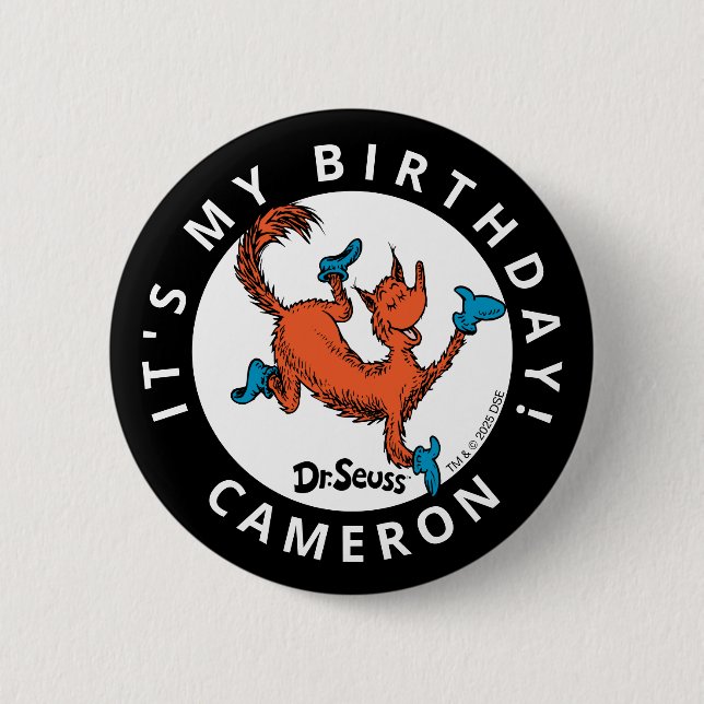 Dr. Seuss Character Confetti | Kids Birthday 6 Cm Round Badge (Front)