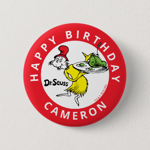 Dr. Seuss Character Confetti   Kids Birthday 6 Cm Round Badge