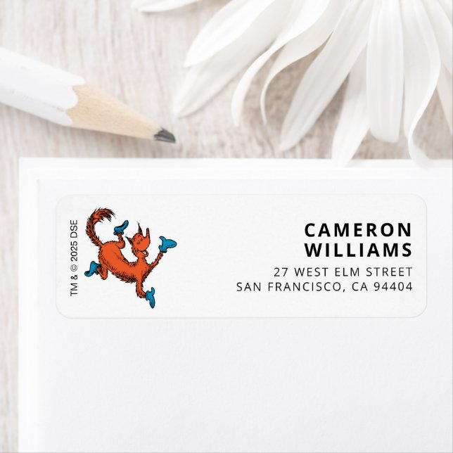 Dr. Seuss Character Confetti | Kids Birthday Return Address Label (Insitu)