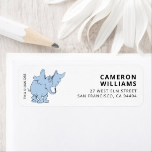 Dr. Seuss Character Confetti   Kids Birthday Return Address Label
