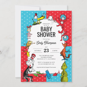 Dr. Seuss - Characters   Baby Shower Invitation