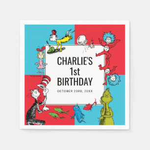 Dr. Seuss - Characters Kids Birthday Napkin
