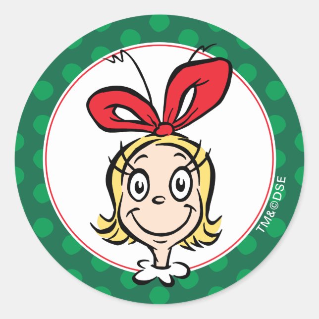 Dr. Seuss | Cindy-Lou Who is Nice Classic Round Sticker (Front)