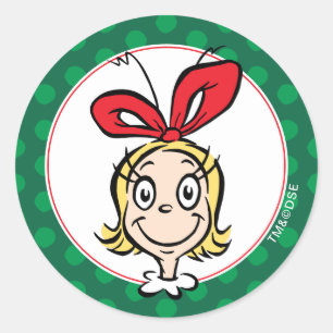 Dr. Seuss   Cindy-Lou Who is Nice Classic Round Sticker