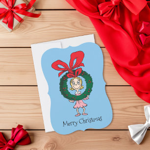 Dr. Seuss   Cindy-Lou Who - Wreath Holiday Card