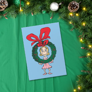 Dr. Seuss   Cindy-Lou Who - Wreath Holiday Card
