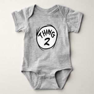 Dr. Seuss   Custom Thing 1 Thing 2 Baby Bodysuit