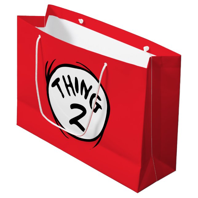 Dr. Seuss | Custom Thing One Thing Two Large Gift Bag (Front Angled)