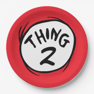 Dr. Seuss   Custom Thing One Thing Two Paper Plate