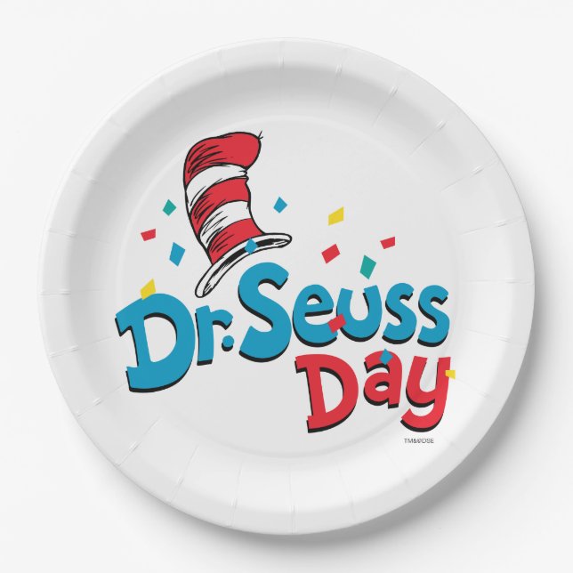 Dr. Seuss Day | Confetti Paper Plate (Front)