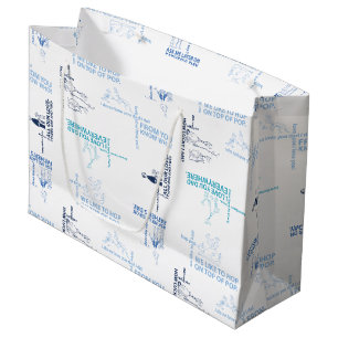 Dr. Seuss   Father's Day Quote Pattern Large Gift Bag