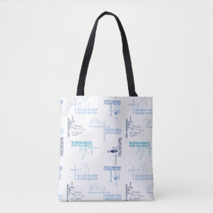 Dr. Seuss   Father's Day Quote Pattern Tote Bag