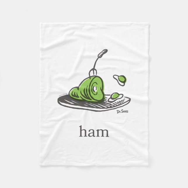 Dr. Seuss | Green Eggs and Ham Fleece Blanket (Front)
