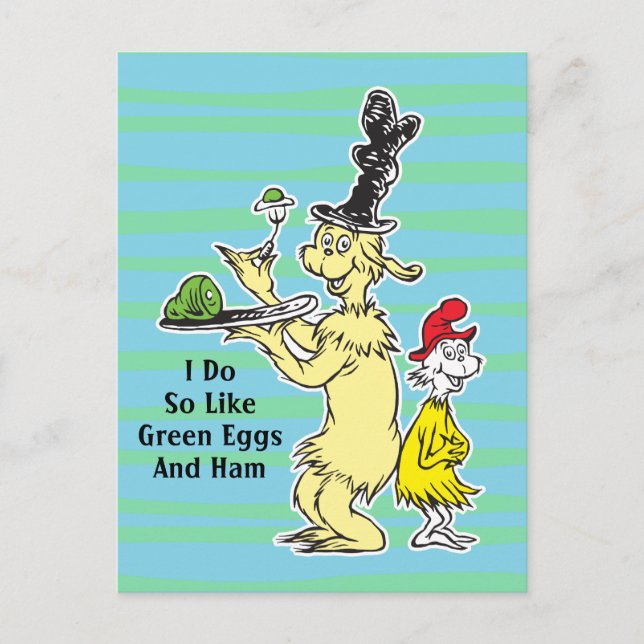 Dr. Seuss | Green Eggs and Ham | Friend & Sam-I-Am Postcard (Front)