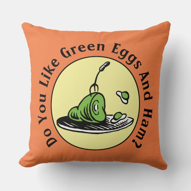 Dr. Seuss | Green Eggs and Ham Icon Cushion (Front)