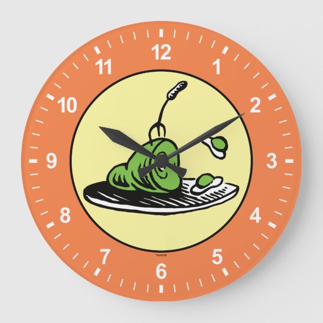 Dr. Seuss | Green Eggs and Ham Icon Large Clock (Front)