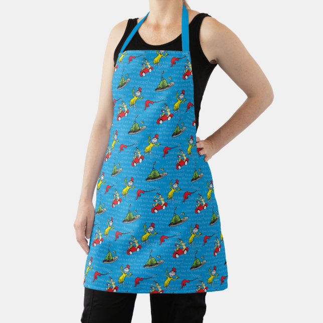 Dr. Seuss | Green Eggs And Ham Storybook Pattern Apron (Insitu)