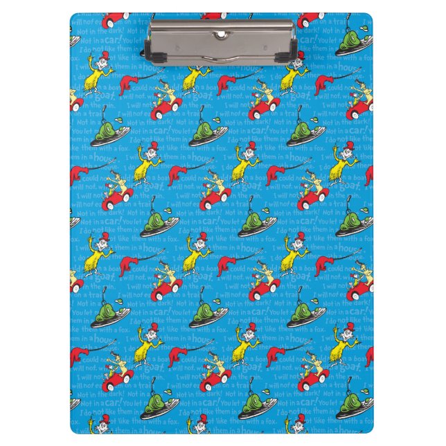 Dr. Seuss | Green Eggs And Ham Storybook Pattern Clipboard (Front)