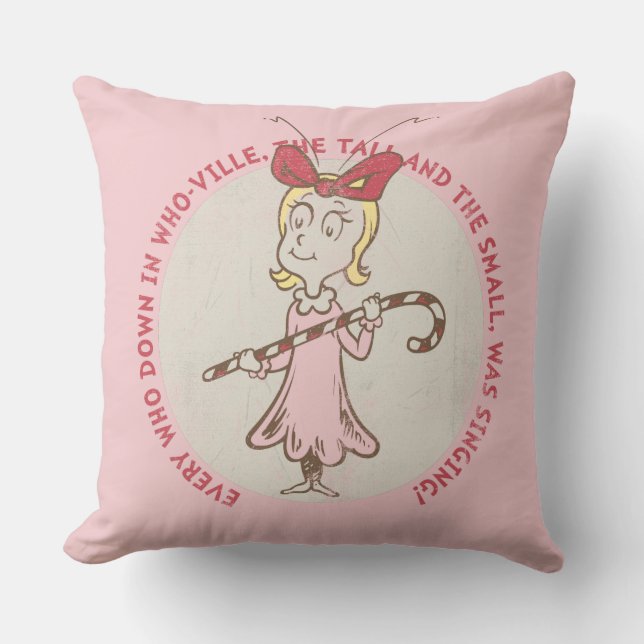 Dr. Seuss | Grinch | Cindy-Lou Who - Cute Quot Cushion (Front)