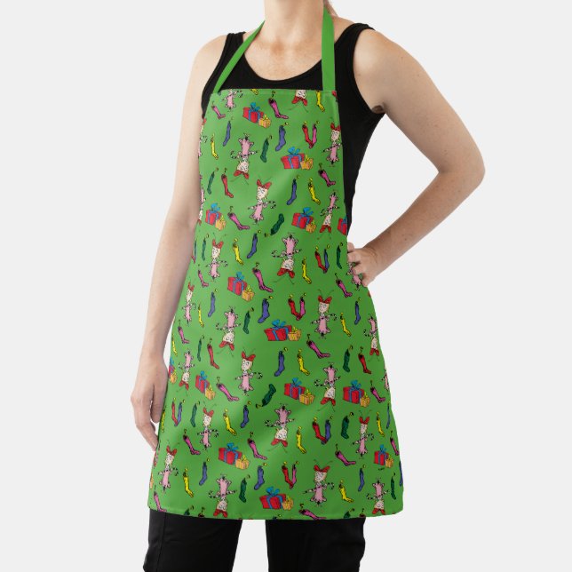 Dr. Seuss | Grinch | Cindy-Lou Who Pattern Apron (Insitu)