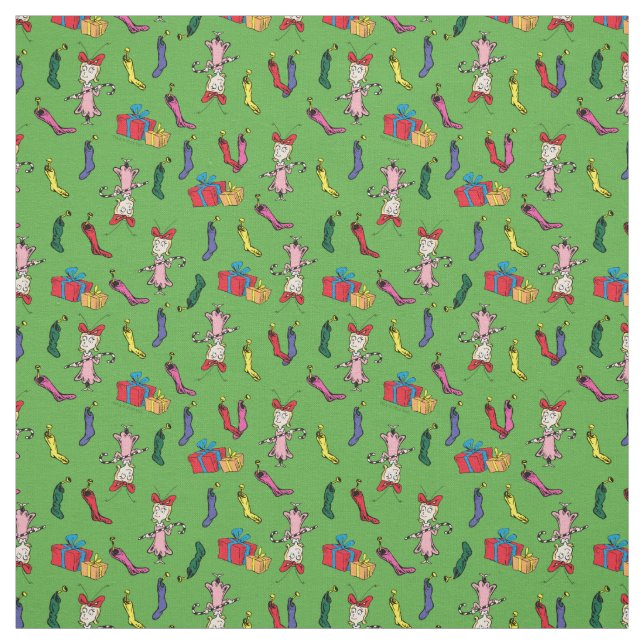Dr. Seuss | Grinch | Cindy-Lou Who Pattern Fabric (Swatch)