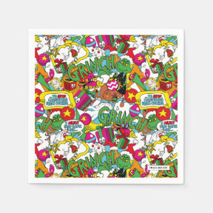 Dr. Seuss   Grinch Colourful Pattern Napkin