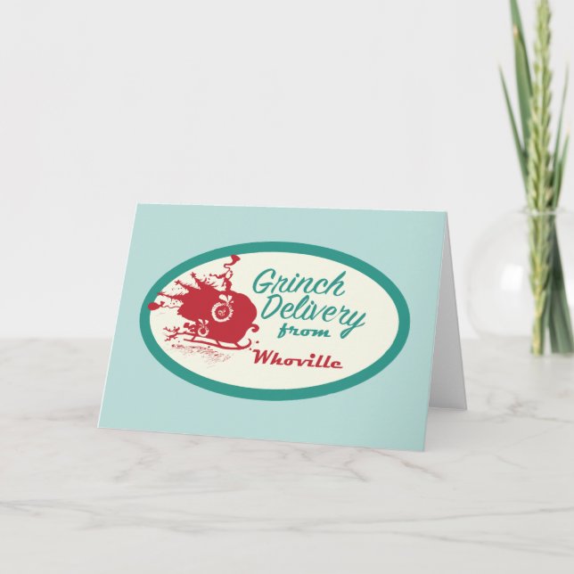 Dr. Seuss | Grinch Delivery from Who-ville Holiday Card (Front)