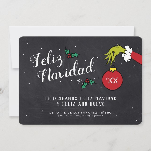 Dr. Seuss | Grinch - Feliz Navidad Photo (Front)