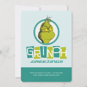 Dr. Seuss   Grinch Greetings Card