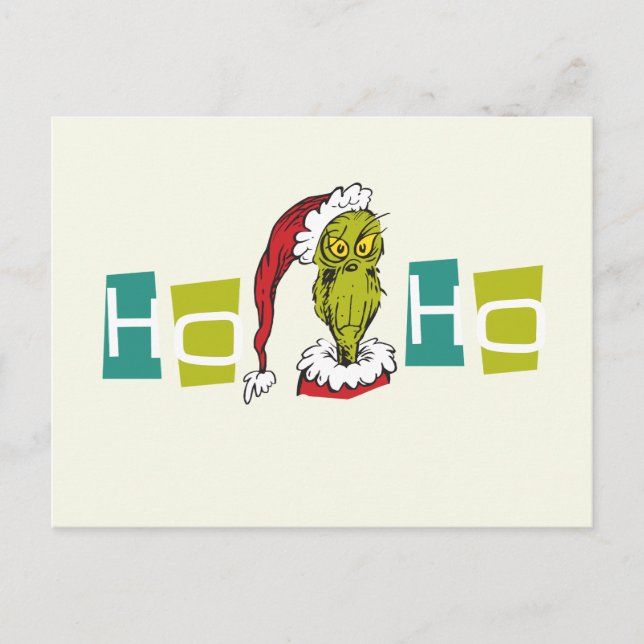 Dr. Seuss | Grinch - Ho Ho Ho Postcard (Front)