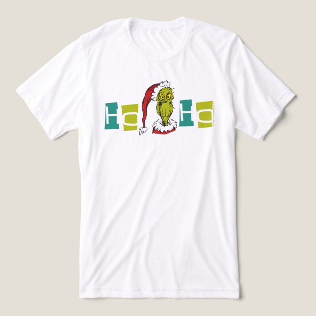 Dr. Seuss | Grinch - Ho Ho Ho Tri-Blend Shirt (Design Front)